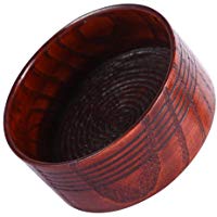 Taz&oacute;n de Afeitar, Herramienta de la Taza de la Taz&oacute;n de Fuente del Cuenco de Afeitar de Madera Natural para la Espuma de Limpieza de la de la M&aacute;quina de Hombre Redondo