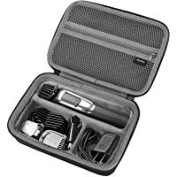 ProCase Estuche de Viaje para Philips Norelco Multigroom Series 3000 5000 7000, Caja Goma EVA R&iacute;gida Protectora de Transporte para Recortador Cara/Cabello/Cuerpo Todo en 1 MG7710 MG5720 MG3730 -Negro