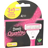 Wilkinson Quattro - Recambios para maquina de afeitar para mujer, 3 + 1 Hojas