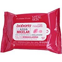 Babaria Toallitas Desmaquilladoras Agua Micelar Vital Skin Rosa Mosqueta - 20 Unidades