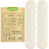 Almohadillas Desmaquillantes Reutilizables Discos De Maquillaje Bamb&uacute; Algod&oacute;n, Algod&oacute;n Org&aacute;nico Microfibra Maquillaje Ojos Lavable, Super Suave Absorci&oacute;n Almohadillas De Pa&ntilde;o De Lavado, 16 Pieza