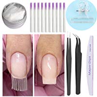 Festnight Forma de u&ntilde;as de fibra de vidrio Kit de gel de u&ntilde;as de fibra u&ntilde;as herramienta de u&ntilde;as de extensi&oacute;n de fibra de vidrio