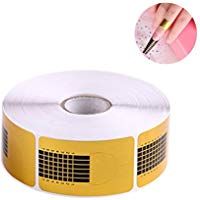 Shuny 500 Piezas Bandeja de papel de u&ntilde;as,Nail Forms Gel UV,Herramienta de bricolaje de u&ntilde;as de manicura Tips Nail Art,Para U&ntilde;as manualidades donaciones