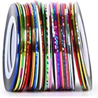 INTVN Linea de u&ntilde;as U&ntilde;a Art&iacute;culos de Arte&nbsp;Calcoman&iacute;as L&iacute;nea de Bricolaje Decoraci&oacute;n de Cinta de U&ntilde;as Artesanal 30 Rollos