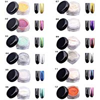 U&ntilde;as brillo en polvo brillo espejo m&aacute;gico efecto cromado arte de u&ntilde;as en polvo /12 colores 2g
