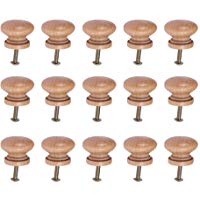 SUPVOX 15 Piezas Pomos de Mueble de Madera Tiradores para Puerta Caj&oacute;n Armario Mueble con Tornillos Tama&ntilde;o S