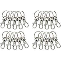 com-four&reg; Gancho mosquet&oacute;n con Llavero, 24 mm, mosquet&oacute;n Giratorio, Llavero