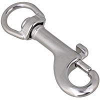 70 mm de plata 304 Acero inoxidable Perno de ojo giratorio Gancho r&aacute;pido Giratorio redondo para llavero Correa Cadenas para mascotas