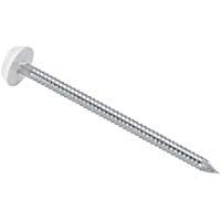 50 x 40 mm blanco homesecure poli pines de clavos de pl&aacute;stico Polytop con dise&ntilde;o en la parte superior de acero inoxidable