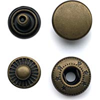 10&nbsp;conjuntos de 10&nbsp;mm broches color. En Lat&oacute;n antiguo libre de n&iacute;quel corchetes, Snap Cierres, Botones a Presi&oacute;n para costura, manualidades Piel. Cinturones, bolsas de ropa o. Material Lat&oacute;n.