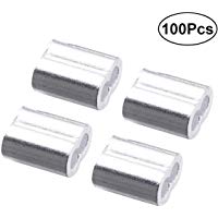 OUNONA Manchon &agrave; sertir en aluminium 100pcs 2mm pour c&acirc;ble et c&acirc;ble (ruban)