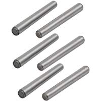 sourcing map Pasador C&oacute;nico De Acero Al Carbono GB117 50mm De Longitud De 6 mm De Di&aacute;metro Del Extremo Peque&ntilde;o 6Pcs