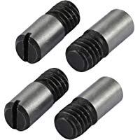 sourcing map 4 unids M6 rosca externa 14 mm de longitud acero al carbono ranura ranurada clavija c&oacute;nica pin