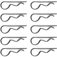 MagiDeal Pin en Forma R de Chaveta Resorte Retenci&oacute;n Acero Inoxidable Marina (10 Piezas)