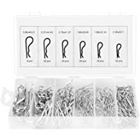 150pcs R Cotter Pins Tractor Pin Clip Surtido Portable Fastener Clip Set 6 diferentes tama&ntilde;os con caja de pl&aacute;stico