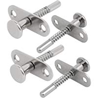 sourcing map 4pcs Pasador de liberaci&oacute;n r&aacute;pida con placa de 6.5 mm de di&aacute;m. Cuna de muelle de acero inoxidable