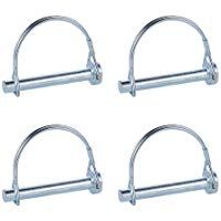 INCREWAY - 4 broches de bloqueo para c&eacute;sped, 9,5 mm, galvanizados, redondos, para granja, remolques, c&eacute;sped, jard&iacute;n