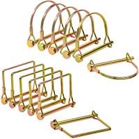 Lanyifang 12 piezas Pasador de Bloqueo de Eje 6 Tipo de Plaza +6 Tipo de Arco Acero Inoxidable 1/4"de Di&aacute;metro
