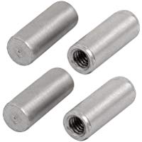 sourcing map 304 acero inoxidable M2.5 rosca hembra 4mm x 10mm clavija cil&iacute;ndrica 4pcs