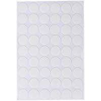 Yardwe 54 Hojas Tapas de Tornillos Autoadhesivas Tapas en la Tapa de los Orificios de los Tornillos Cubiertas Pegatinas Blanco