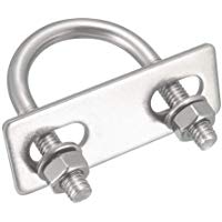 sourcing map Pernos en U M6 de 27 mm de anchura interior de acero inoxidable 304 con tuercas los tirantes del bastidor 4pcs