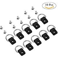 10Pcs Kayak de Seguridad de Montaje de Barcos de Pesca Rigging D Anillo con Tornillos M6 para Canoe Bungee Kit Accesorio Bucle de Seguridad Anillo D