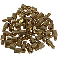 Tornillo - SODIAL(R) 50pzs Tornillo de laton Espaciador hexagonal de soporte de PCB M3 macho x M3 hembra 5mm