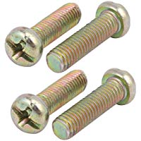 Sourcingmap M5X17mm Metal Phillips Cabeza Izquierda Tornillo De Rosca Antihorario Para La M&aacute;quina De Recorte 4Pcs