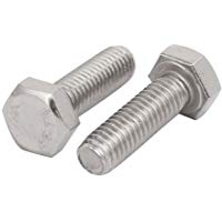 SOURCING MAP sourcingmap M6x20mm 304 acero inoxidable cabeza hexagonal mano izquierda Rosca Inversa tornillo perno sujetador 2Uds
