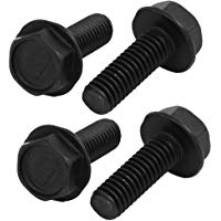 SOURCING MAP sourcingmap 4 piezas met&aacute;licas M6x17mm mano izquierda Rosca antihorario tornillo negro para la m&aacute;quina de recorte