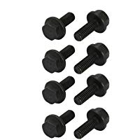 sourcing map 8 Pcs M6x16mm completamente rosca hexagonal de acero al carbono tornillos de brida no serrados tornillos