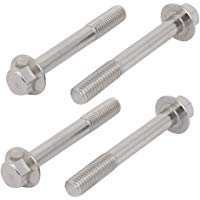 sourcing map Tornillo Con Brida M8X60mm Rosca Tornillos De Acero Inoxidable 304 De Cabeza Hexagonal M&eacute;trica Brida Perno 4 Piezas