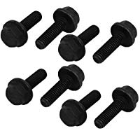 sourcing map 8Pcs Tornillos De Brida M6X20mm Totalmente Rosca Hexagonal De Acero Al Carbono No Serrado