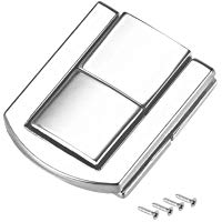 sourcing map Pestillo basculante, 31mm Tono Plata Broche de cierre de maleta decorativo de joyas 2PCS