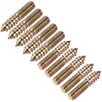 sourcing map 15pcs M8x50mm Perno de Suspensi&oacute;n de doble cabeza tornillo autorroscante para muebles