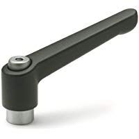 ganter Norma Elementos ajustables Palancas de sujeci&oacute;n con acero inoxidable de rosca hembra, Negro, strukturmatt, GN 300.1&nbsp;&ndash;&nbsp;108&nbsp;de M12&nbsp;de SW