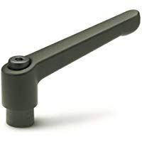 Palanca de sujeci&oacute;n de Ganter Normelemente, ajustable con rosca hembra,&nbsp;GN 300, de acero bru&ntilde;ido, mango de zinc fundido negro, recubierto de pl&aacute;stico, Negro, GN 300-78-M10-SW