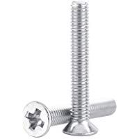 100Pcs M3 Tornillos de Cabeza Philips Torni&ntilde;lls de Cabeza Plana Tornillos de Cabeza Cruz de Acero Inoxidable SS304 Hilo Completo(M3&times;20mm)