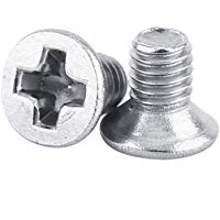 100Pcs M3 Tornillos de Cabeza Philips Torni&ntilde;lls de Cabeza Plana Tornillos de Cabeza Cruz de Acero Inoxidable SS304 Hilo Completo(M3&times;6mm)