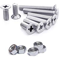 M4&times;16 mm Tornillo y Tuerca Acero Inoxidable 304 Cruzar Tornillo Mecanico de Cabeza Avellanada 160 UNIDS