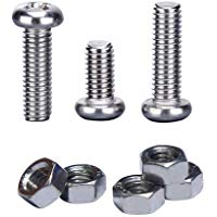 M5&times;20 mm Tornillo y Tuerca Acero Inoxidable 304 Cruzar Tornillo Mecanico de Cabeza Redonda Tornillo Mecanico 90 UNIDS