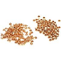Remaches de Doble Cara Remaches de Hierro para Artesan&iacute;a de Cuero Bolsa Zapatos 100 unidades 8 &times; 8 mm(Dorado)