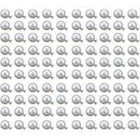 Milopon Remaches en Forma de Perlas para Ropas Pantalones Zapatos Mochilas Bolsos Bolsas DIY con Di&aacute;metro de 6mm 100pcs