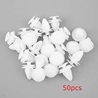 50 Unids 8mm Universal de Autom&oacute;viles Topes Agujero Pl&aacute;stico Tornillo Remache Puerta Hebilla Fijaciones de Panel Clips Blanco Para Coche Auto