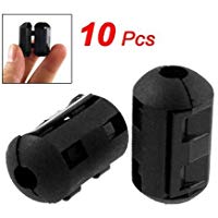 SODIAL (R) 10 x Movible 5mm Diametro Interior Anillo con Nucleo de Ferrita Clip de Ferrita para Cable