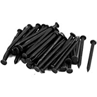 sourcing map 1.5 Pulgadas De Acero Al Carbono Punta De Clavo Cemento Pared Negro 50Pcs