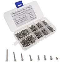 ENET - Tornillos de Cabeza Plana (M2, 800 Unidades, Acero Inoxidable)