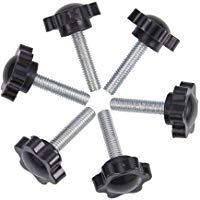 INCREWAY 10 Piezas M6*25mm Perilla de estrella, Negro pl&aacute;stico Tornillo de Mano moleteado roscado Perilla de sujecion perilla de la m&aacute;quina herramienta