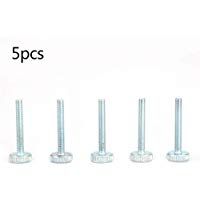 Tornillo de mariposa, 5 piezas M4 Tornillos de cabeza moleteada plana de acero al carbono galvanizado Tornillos de cabeza plana(M4 * 25 （5 piezas）)
