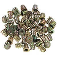 50 Unids Tipo de Tuercas Roscadas Cabeza de Accionamiento Hexagonal M5 * 10mm Alambre de Aleaci&oacute;n de Zinc Tornillo Hexagonal Tornillo Para Kit de Surtido de Insertos de Madera